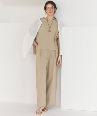 23区 オーバルシェル コンビ ネックレス ダークブラウン系