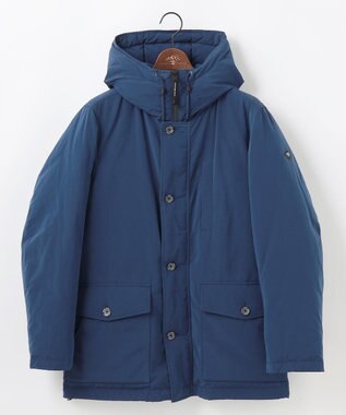 JOSEPH ABBOUD MOUNTAIN 【サスティナブル/ECO撥水/ECOファー/９ポケット】ナイロンピーチダウンコート ブルー系