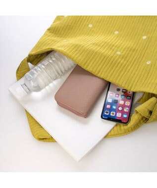 UNBILLION カシュカシュ cachecache / ラインドットワンショルダートート イエロー