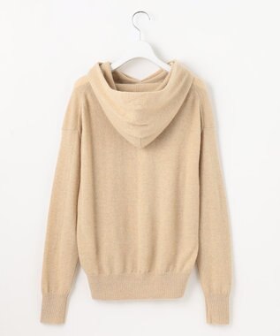 自由区 【洗える】ピュアカシミヤミルド フーディーニット ベージュ系