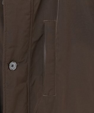 JOSEPH ABBOUD MOUNTAIN 【サスティナブル/ECO撥水/ECOファー/９ポケット】ナイロンピーチダウンコート ダークブラウン系