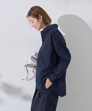 YECCA VECCA イージーケアオーバーシャツ Navy