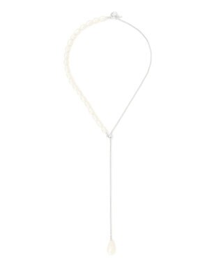 23区 【APPLAUDIR】ガラスパール チェーンコンビ ネックレス シルバー系