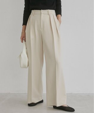 WEGO 【ANGIE VINTAGE/SMLサイズ展開】２タックワイドスラックス ホワイトアイボリー