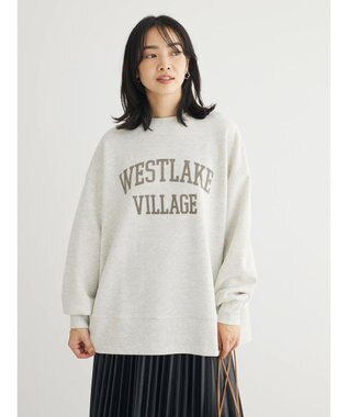 Green Parks 裏起毛フロッキーロゴプルオーバー Gray Mixture