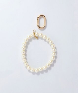 Phoebe エレガントパールストラップチャーム ホワイト