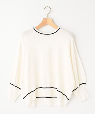 組曲 ドルマンスリーブ7分袖 ニットＴ アイボリー系