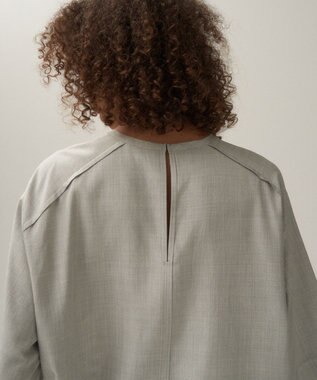 ATON SILK TROPICAL | ウォッシュドTシャツ TOP GRAY