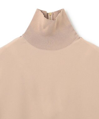 BEIGE， FLEUR / 異素材ネック フレンチスリーブブラウス Beige