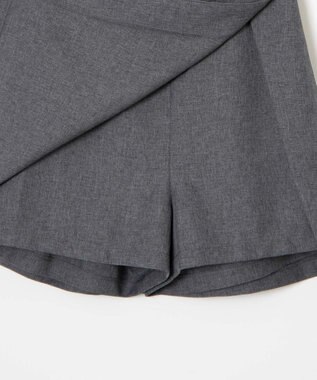 WEGO レイヤードスリットスカパン 杢グレー