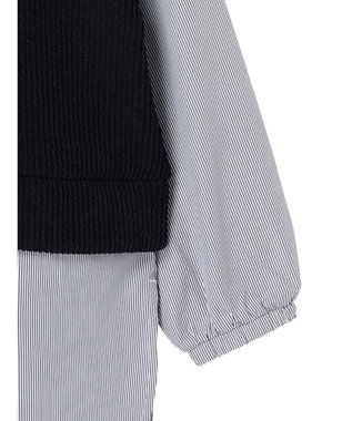 Green Parks ニットソードッキングチュニック Stripe