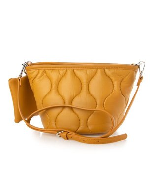 UNBILLION cachecache パテッドキルティングショルダーバッグ イエロー