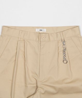 WEGO キーチャーム付きチノカーブパンツ ベージュ