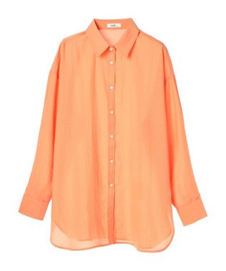 earth music&ecology シアーボーイズライクシャツ Orange