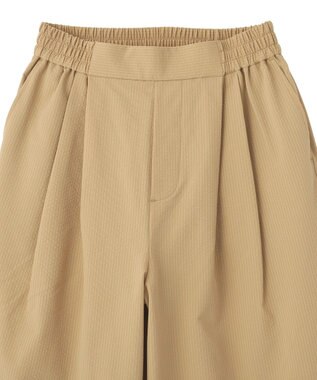 Green Parks サッカー裾ドロストワイドパンツ Beige