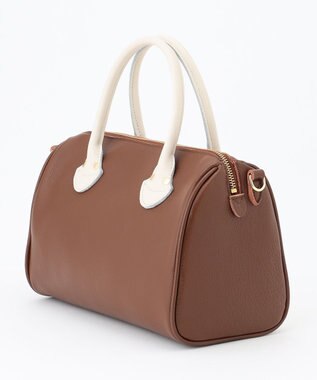 UNBILLION perche / 牛革オイル2wayテープショルダーS ブラウンアイボリー