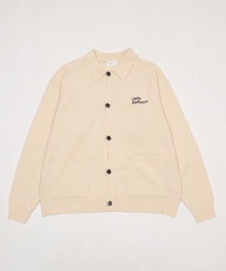 WEGO 【ユニセックス着用ITEM】ワンポイントニットシャツ（LS） オフホワイト