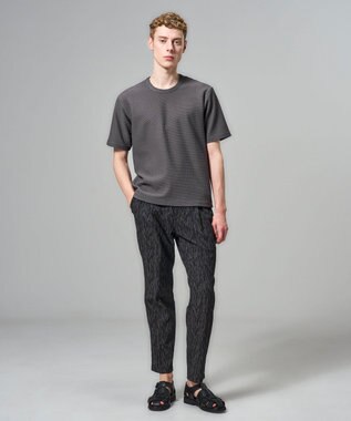 JOSEPH HOMME 【新素材】リュクスジャガード　クルーネック半袖カットソー グレー系
