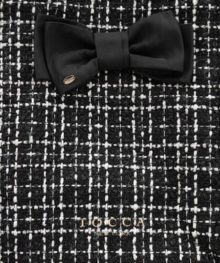 TOCCA 【キャンセル分販売！】【A4サイズ対応】COLOR OF GLORY CUSTOMIZED BAG カスタマイズ トートバッグ ブラックツイード×大リボン