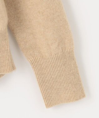 自由区 【洗える】ピュアカシミヤミルド フーディーニット ベージュ系