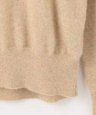 自由区 【洗える】ピュアカシミヤミルド フーディーニット ベージュ系