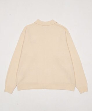 WEGO 【ユニセックス着用ITEM】ワンポイントニットシャツ（LS） オフホワイト