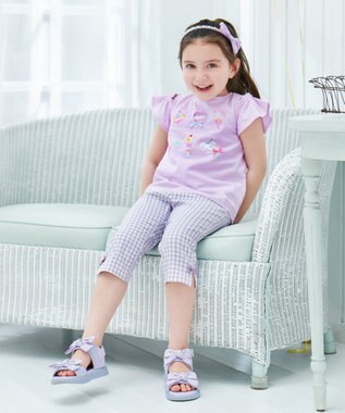 ANY KIDS スイーツ オン・オフショルダー Tシャツ ラベンダー