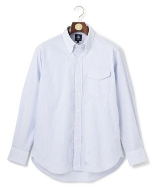 J.PRESS MEN 【定番 / 不変の品格】アービング キャンディーストライプ シャツ / ボタンダウン ダルブルー系1