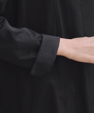 Tiaclasse 【洗える】スタンドカラープリーツコート ブラック