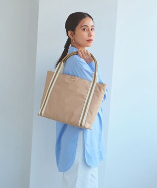 TOPKAPI 【TREASURE TOPKAPI】ソフトタッチ テープハンドル トートバッグ　A4 / 軽量 ライトベージュ