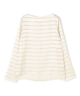 BEIGE， HAUYNITE / ボーダーシアー ボートネックブラウス Ecru