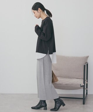 AMERICAN HOLIC シャツテールドッキングプルオーバー Black