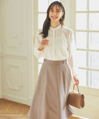 ANY SIS 【洗える】レースピンタック ブラウス オフ