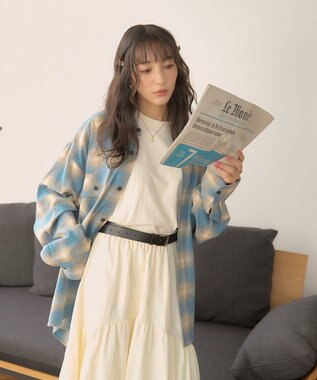 WEGO 【ユニセックス着用ITEM/SMLサイズ展開】チェックネルシャツ 柄6