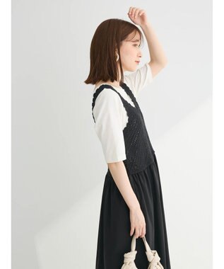 Green Parks ・ＳＵＧＡＲ　ＳＰＯＯＮ　クロシェキリカエワンピース Black