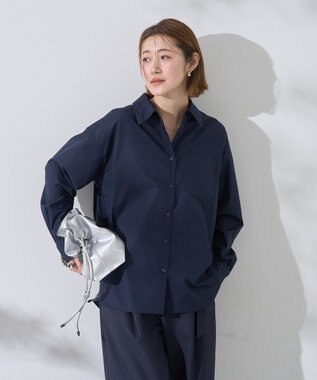 YECCA VECCA イージーケアオーバーシャツ Navy