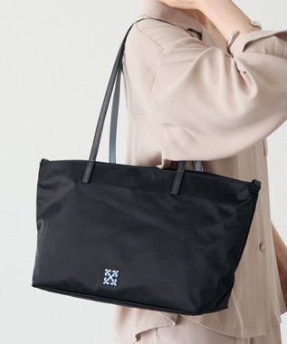 russet バイカラーレザーハンドルトートバッグ(SF-279) Black