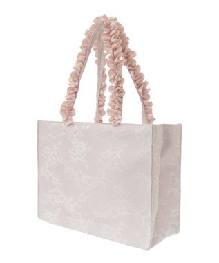 Maison de FLEUR レースフリルハンドルスクエアトートMバッグ Light Pink