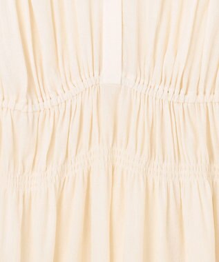 組曲 【先行予約】シアーリンクルクロス ティアードブラウス エクリュ系