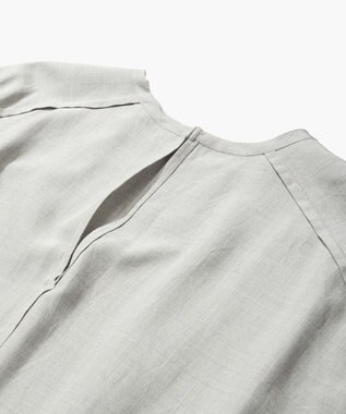 ATON SILK TROPICAL | ウォッシュドTシャツ TOP GRAY