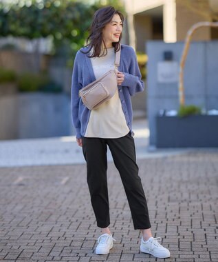 ANY ジョーゼットロゴプリントTシャツ サンドベージュ