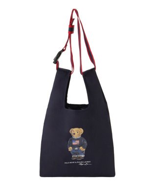 MOONBAT 【WEB限定】POLO RALPH LAUREN（ポロ ラルフ ローレン）ポロベア ベルト付き レインバッグ Sサイス ネイビーブルー