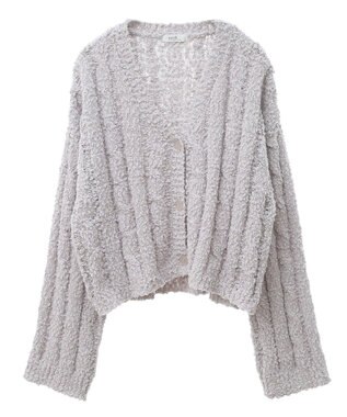 earth music&ecology ポコポコケーブルカーディガン Light Gray
