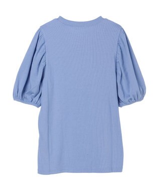 earth music&ecology パフスリーブプルオーバー Blue