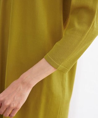 Tiaclasse 【洗える】キーネックニットチュニック ライム