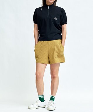 PW CIRCULUS 【WOMEN】ギャザリングシャツ ゴルフウェア レディース ブラック系