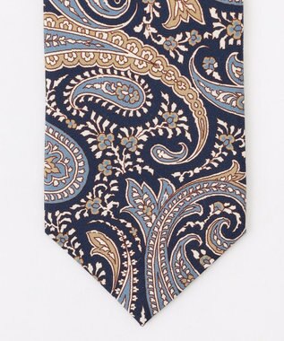 JOSEPH ABBOUD 【イタリア生地・日本製】ビッグペイズリー ネクタイ サックスブルー系7