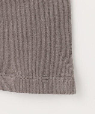 自由区 L 【洗える】ベアテレコボトルネック カットソー モカ