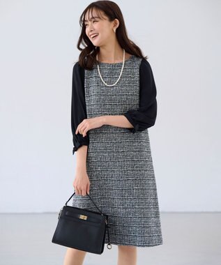 組曲 ベルトデザインスクエアショルダーバッグ ブラック系