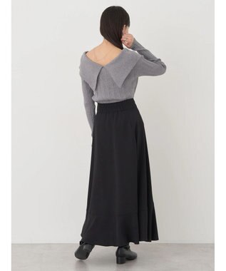 earth music&ecology ２ｗａｙビッグカラーニットプルオーバー Light Gray